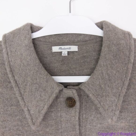 NEW Madewell Boiled Wool Bridgman Sweater-Jacket, L‎ - Picture 10 of 16